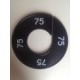 Maatring 9cm zwart/wit 75